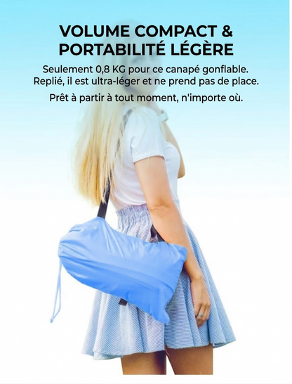 TerraVague™ – Sofa gonflable polyvalent pour terre et mer
