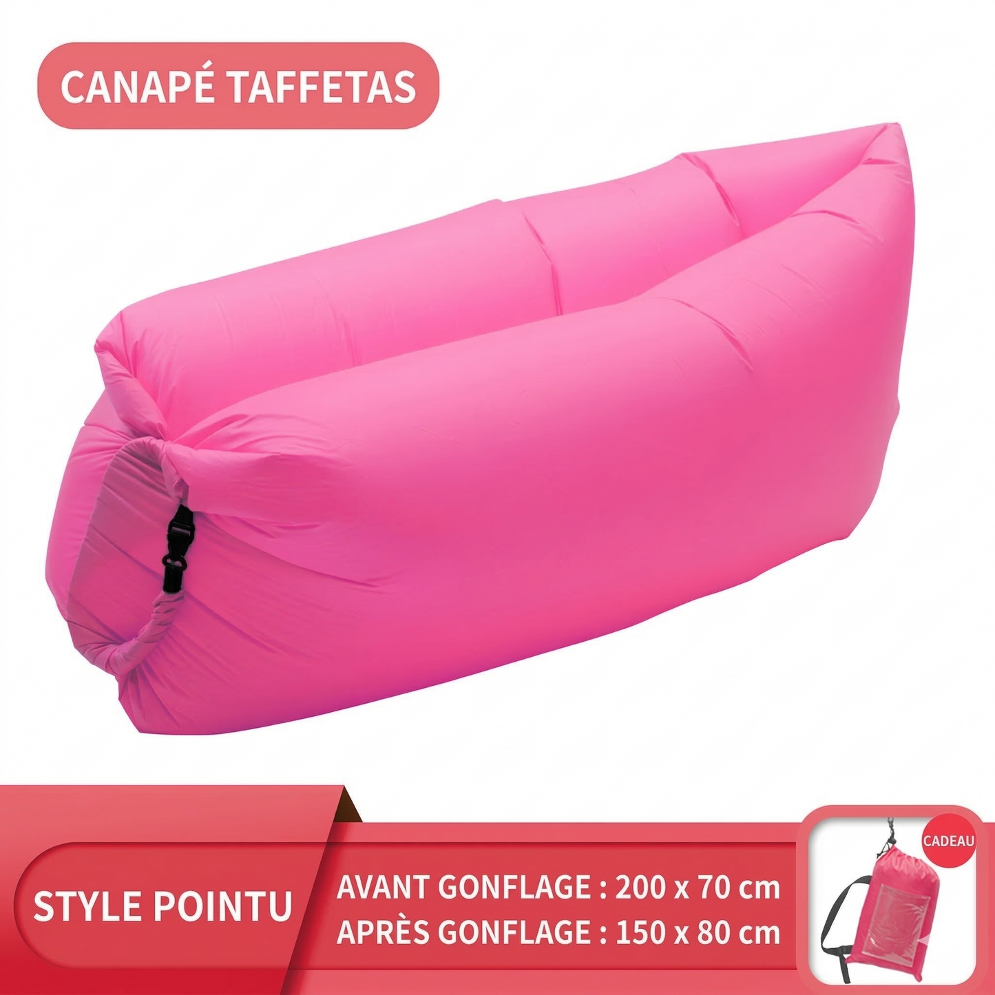 TerraVague™ – Sofa gonflable polyvalent pour terre et mer