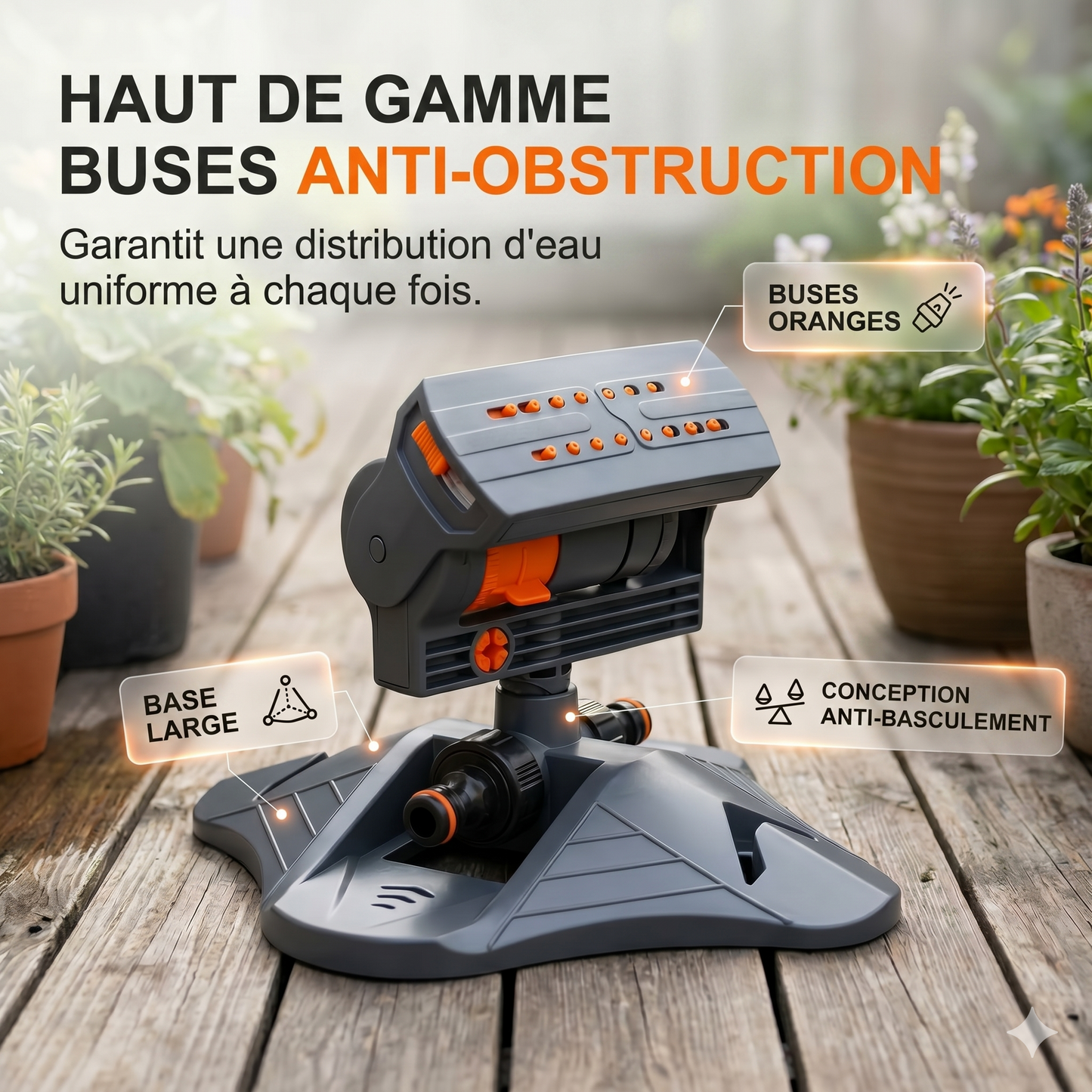 AquaSweep Pro – L'arroseur oscillant ultra-large pour une pelouse parfaitement luxuriante