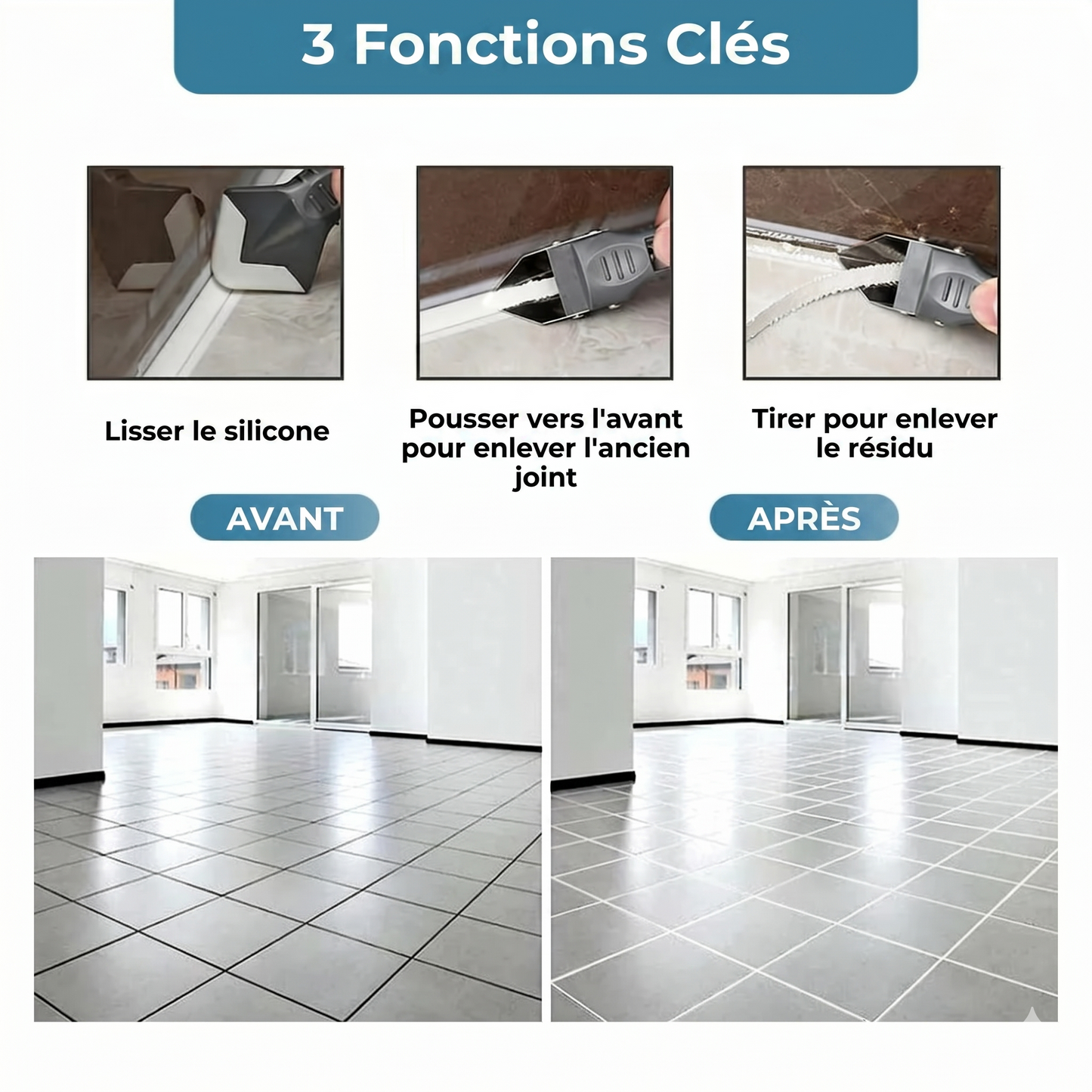 CaulkMaster 3-en-1 – L'outil multifonction pour retirer et lisser vos joints sans effort