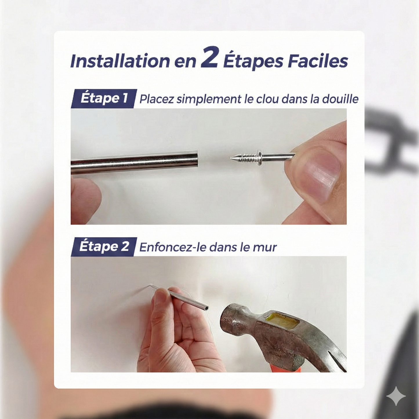 Clous à Double Tête Sans Trace : L'installation parfaite et invisible