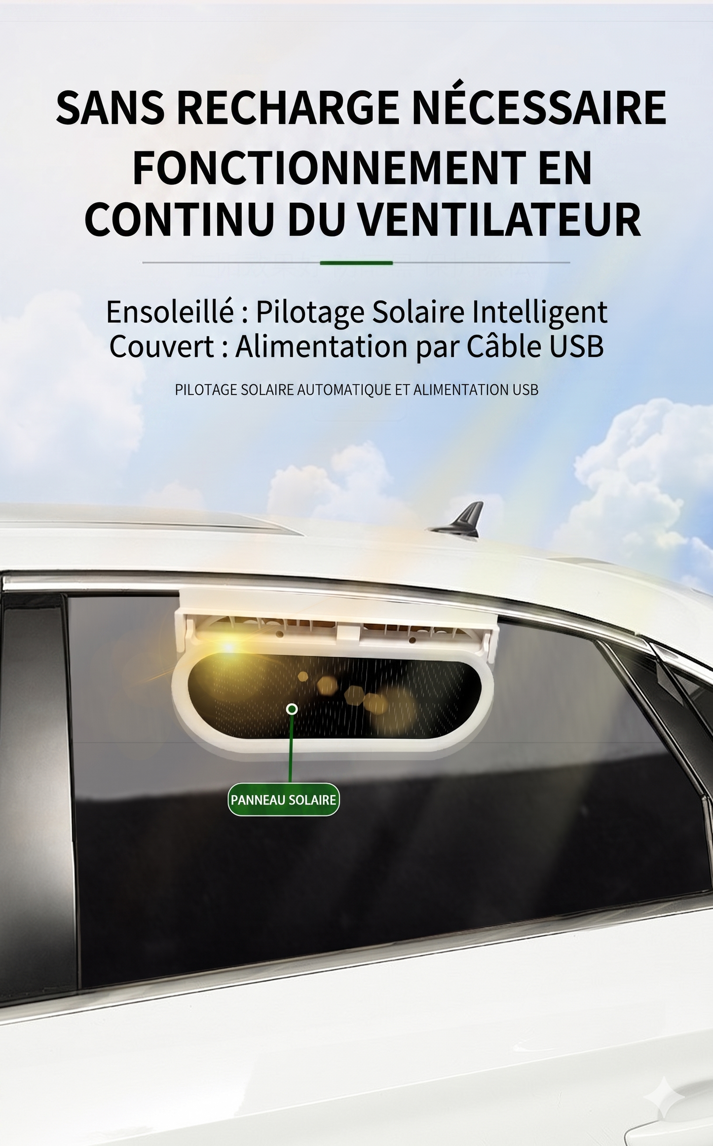 AutoPur – L'extracteur d'air silencieux à 3 turbines pour éliminer la chaleur extrême et les odeurs tenaces