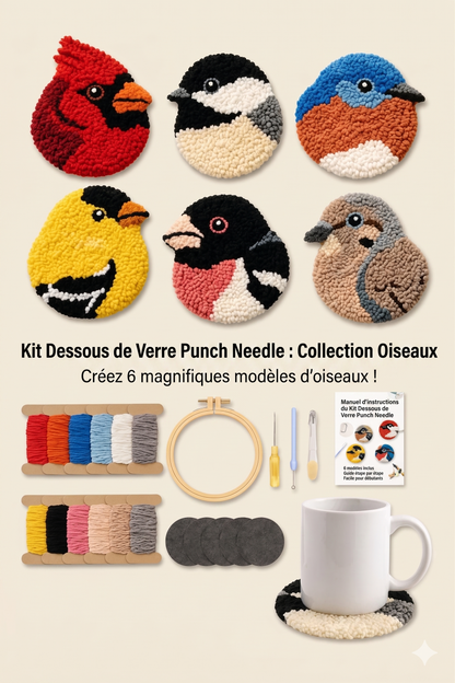 vitterKoppen – Le kit punch needle pour créer vos dessous de verre poétiques