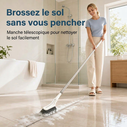 CornerScrub Pro – La brosse de nettoyage extensible à poils rigides