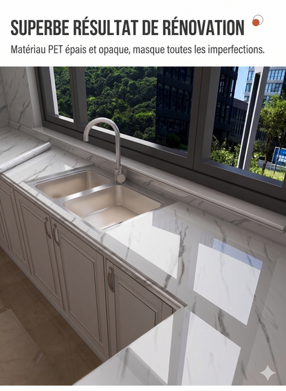 EasyProtect Marble – Le film protecteur sur mesure, imperméable et facile à nettoyer