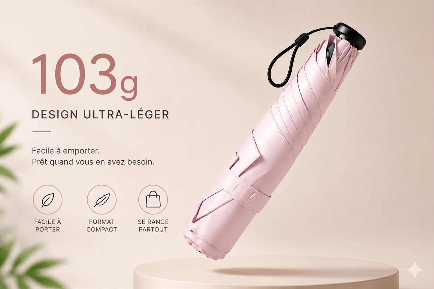 NordicShade Pocket – Le mini parapluie 2-en-1 anti-UV et intempéries
