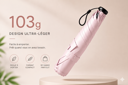 NordicShade Pocket – Le mini parapluie 2-en-1 anti-UV et intempéries