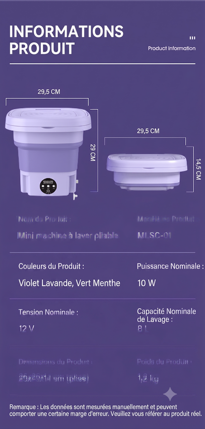 FoldWash Pro – La machine à laver portable et pliable pour simplifier votre quotidien