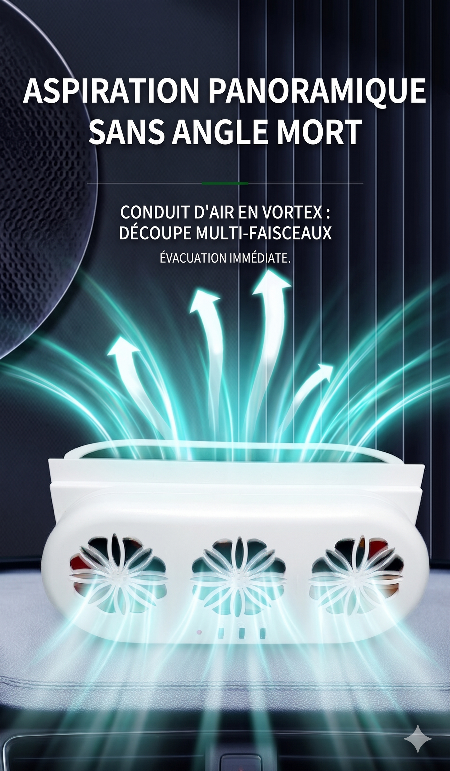 AutoPur – L'extracteur d'air silencieux à 3 turbines pour éliminer la chaleur extrême et les odeurs tenaces