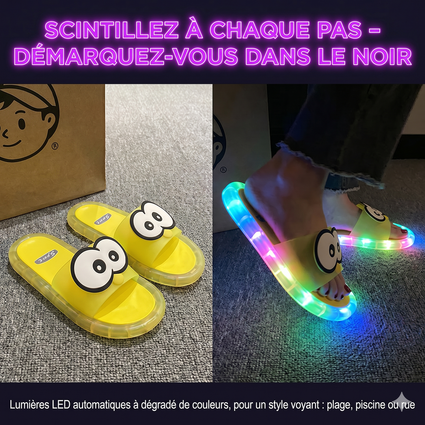 HappyQuack LED – Les pantoufles lumineuses et adorables pour un confort exceptionnel au quotidien