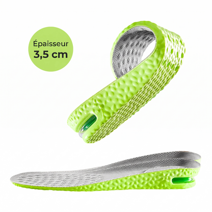InviLift – Semelles grandissantes invisibles sur coussin d'airRespirabilité optimale et action désodorisante naturelle