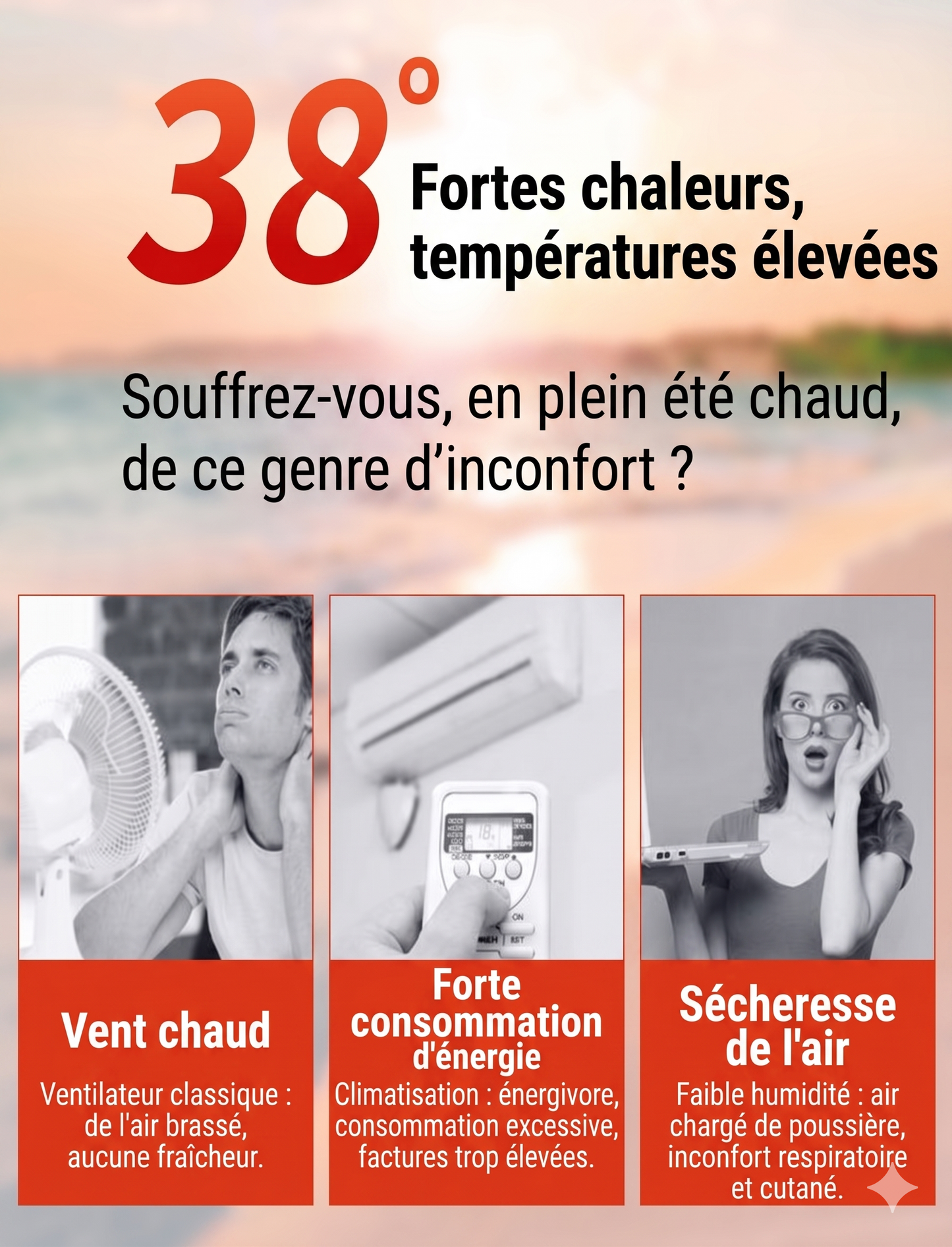 BreezeCube – Le refroidisseur d'air 3-en-1 portable et silencieux