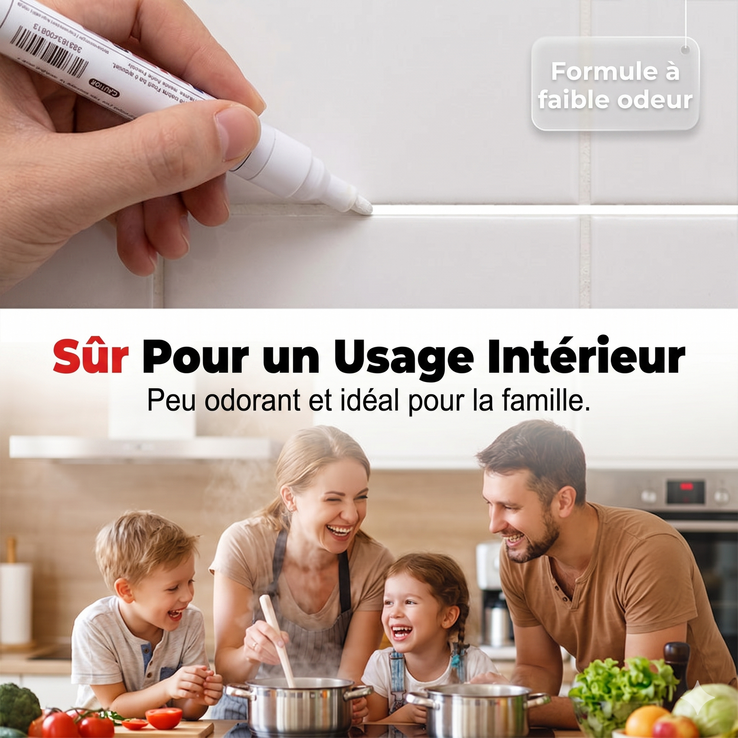 GroutRevive Pro – Le marqueur de peinture imperméable pour rénover instantanément les joints de votre carrelage