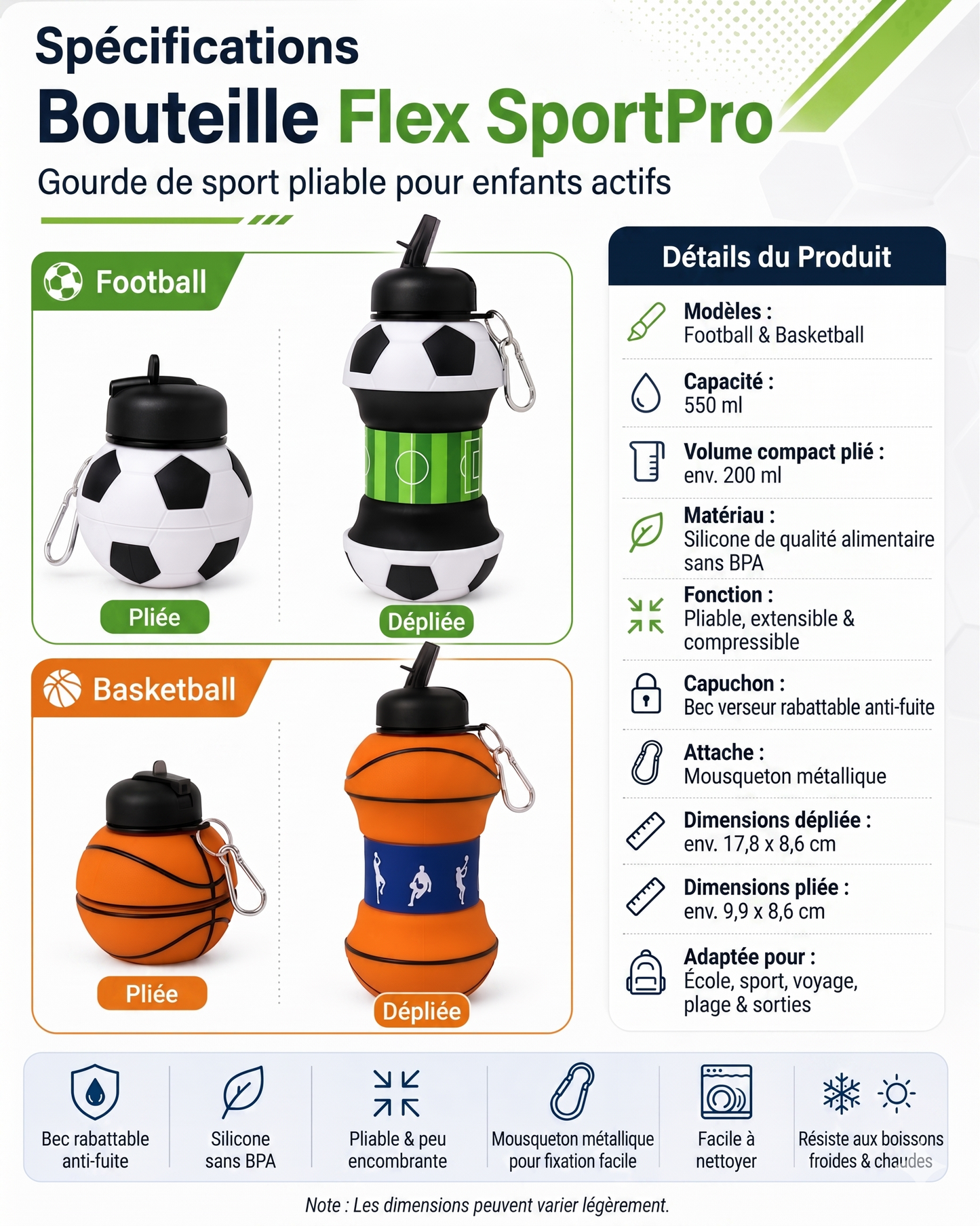 KidFlate Sport – La gourde pliable qui donne le goût de bouger