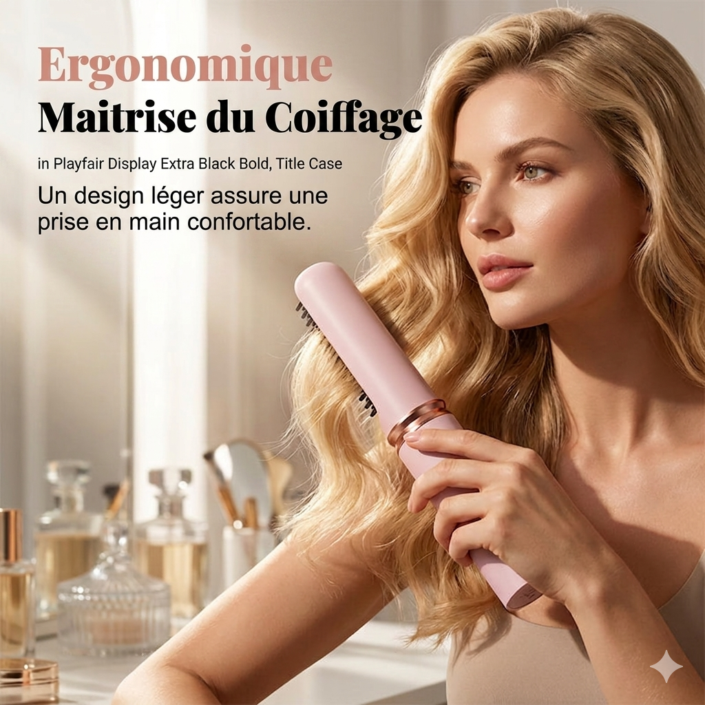 LissGo – La brosse lissante sans fil pour un coiffage nomade et professionnel en toute liberté