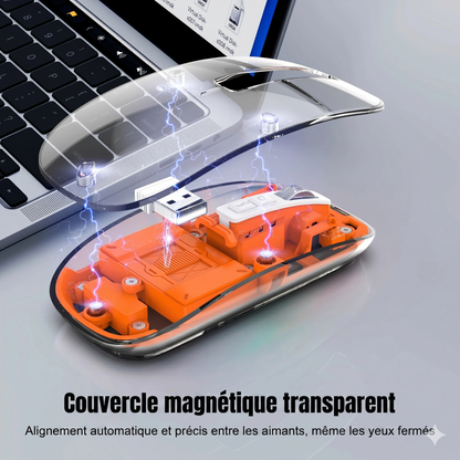 ClickMaster Pro™ – La souris mécanique silencieuse à trois modes de connexion