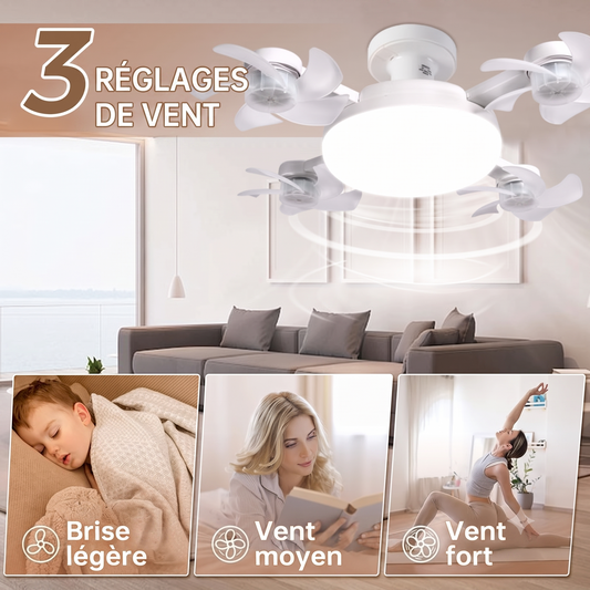 CeilingBreeze – Éclairage LED de protection avec ventilateur intégré