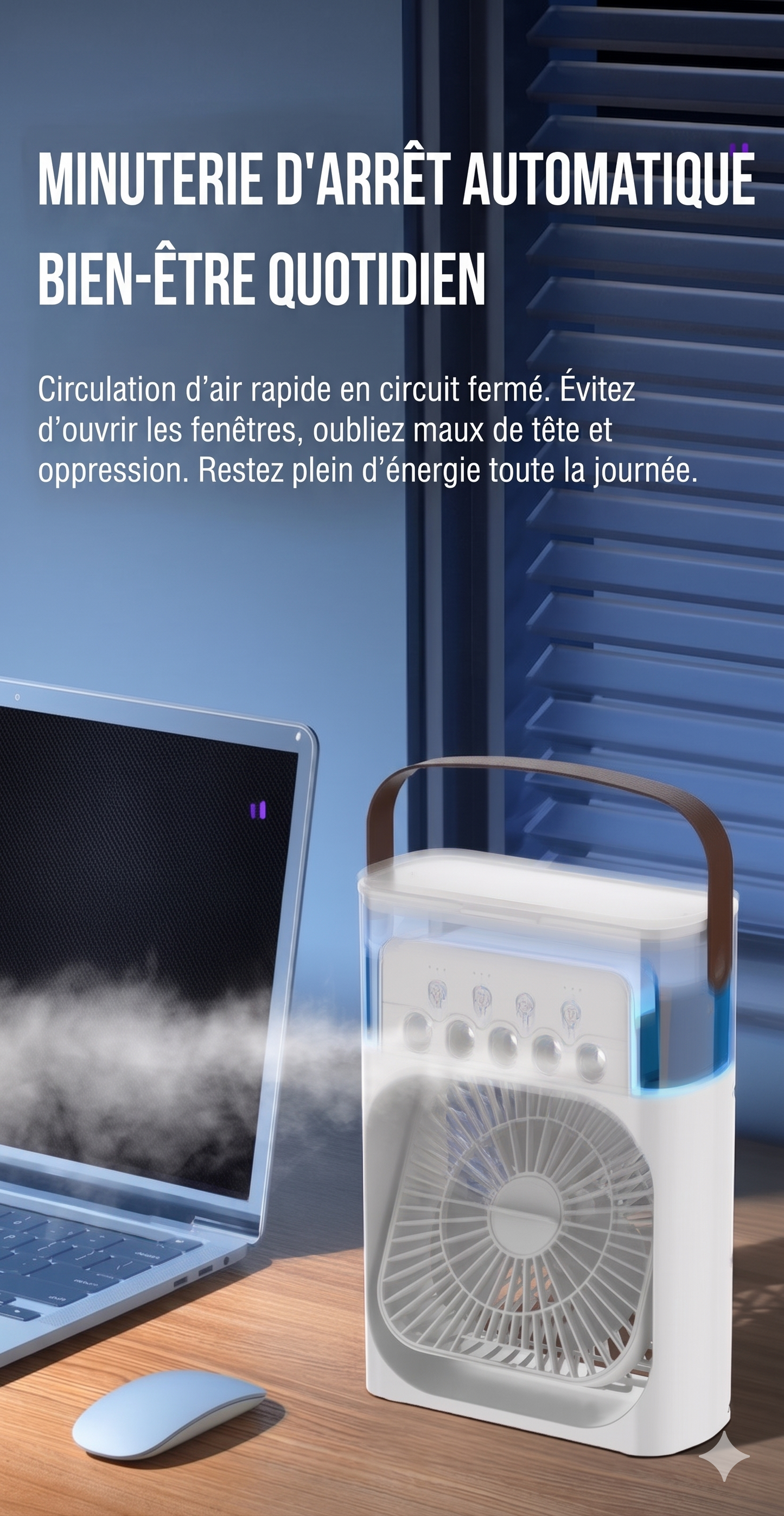 MistBreeze Pro – Le ventilateur humidificateur à brume glacée