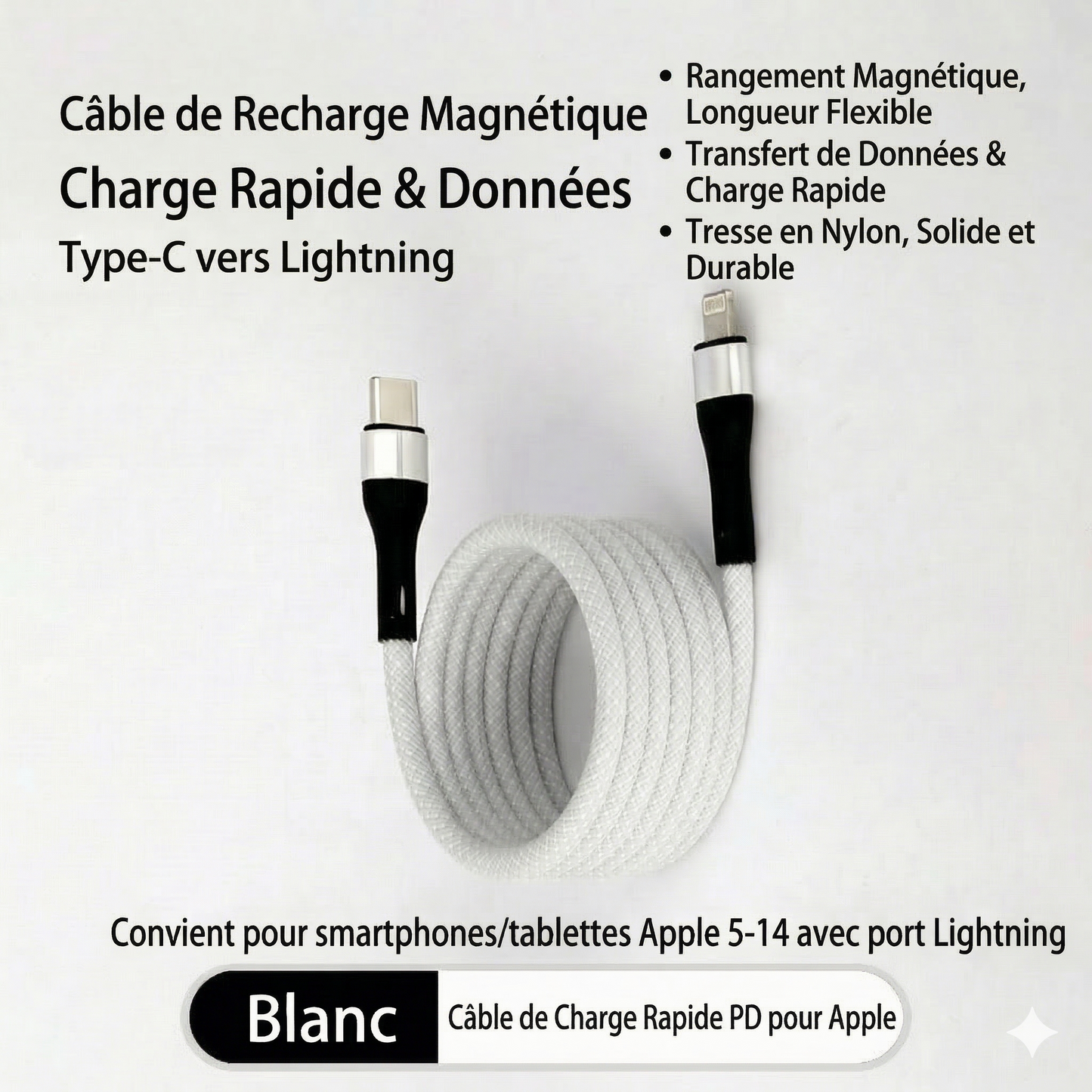 MagCord™ – Charge rapide sans nœuds pour tous vos appareils