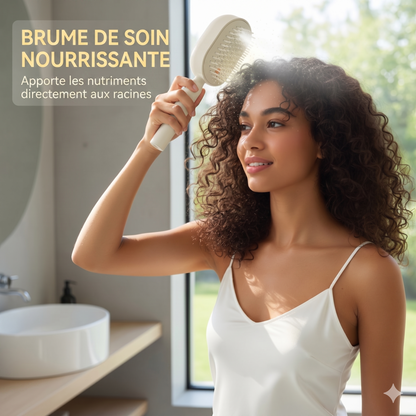 ScalpMist Pro – La brosse massante 2-en-1 avec spray nourrissant intégré