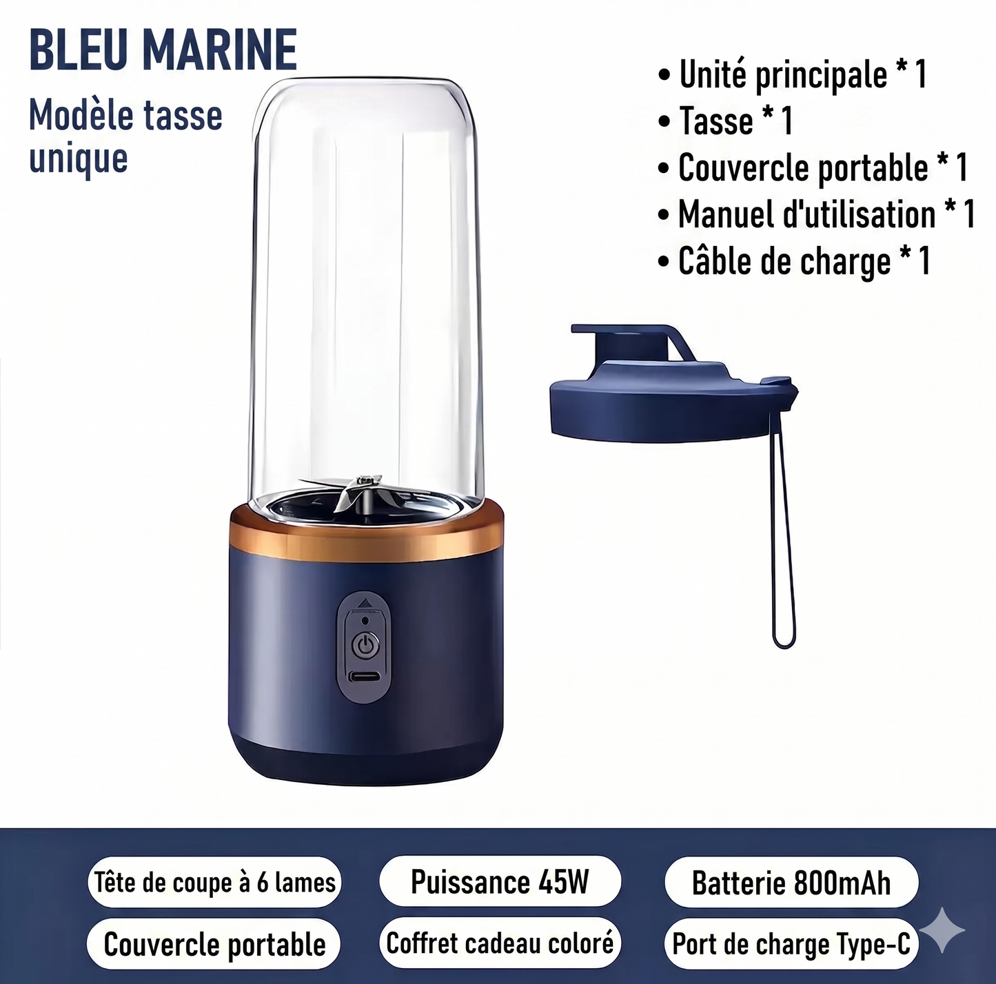 BlendGo – Le mini-mixeur portable et sans fil pour vos jus frais