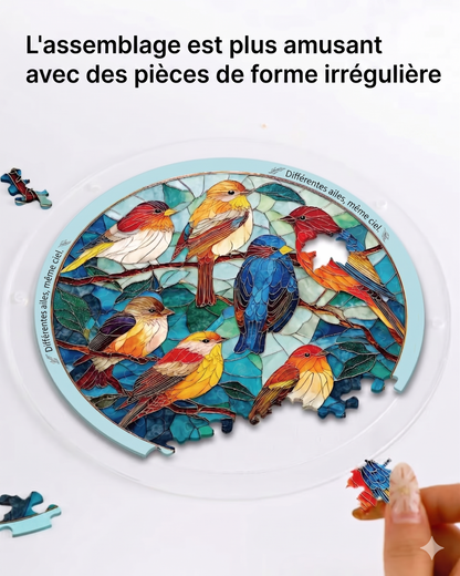CrystalBird Pro – Un puzzle attrape-soleil coloré en acrylique pour illuminer votre intérieur