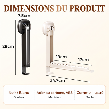 InvisiDry – Étendoir extensible invisible et pliable