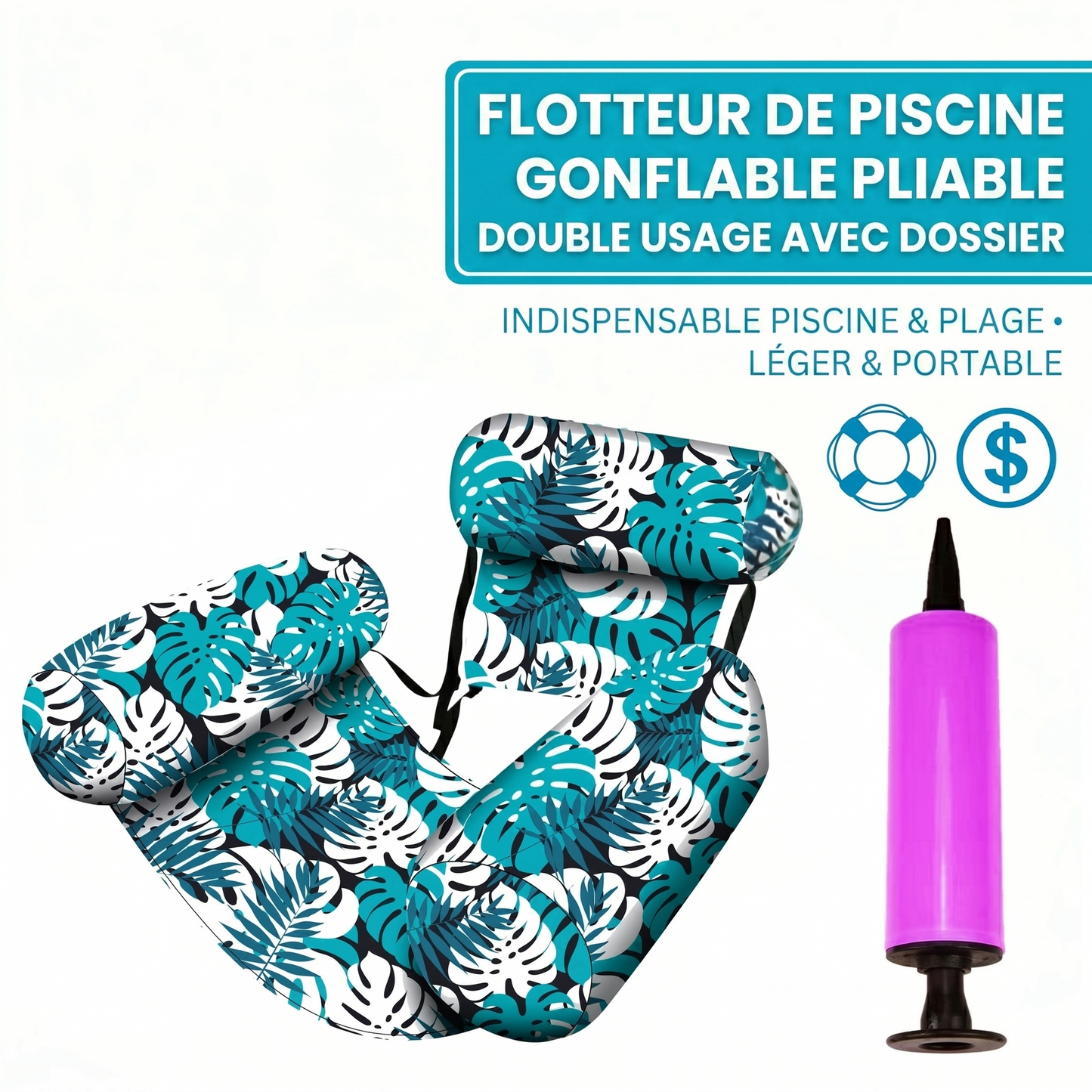 AquaLoung – Le siège ergonomique avec porte-gobelet intégré pour un confort chic et absolu sur l'eau