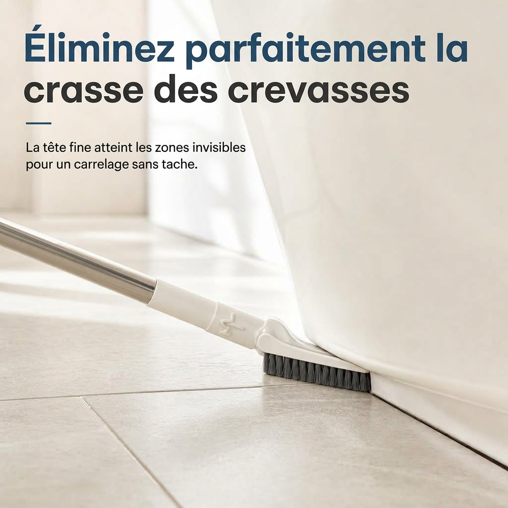 CornerScrub Pro – La brosse de nettoyage extensible à poils rigides