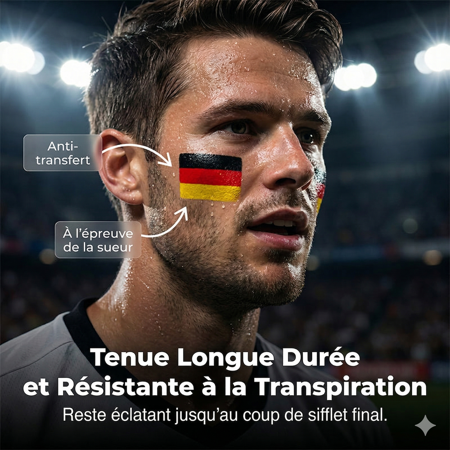 Bâton de maquillage aux couleurs nationales – Spécial fans de sport