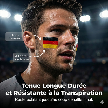 Bâton de maquillage aux couleurs nationales – Spécial fans de sport