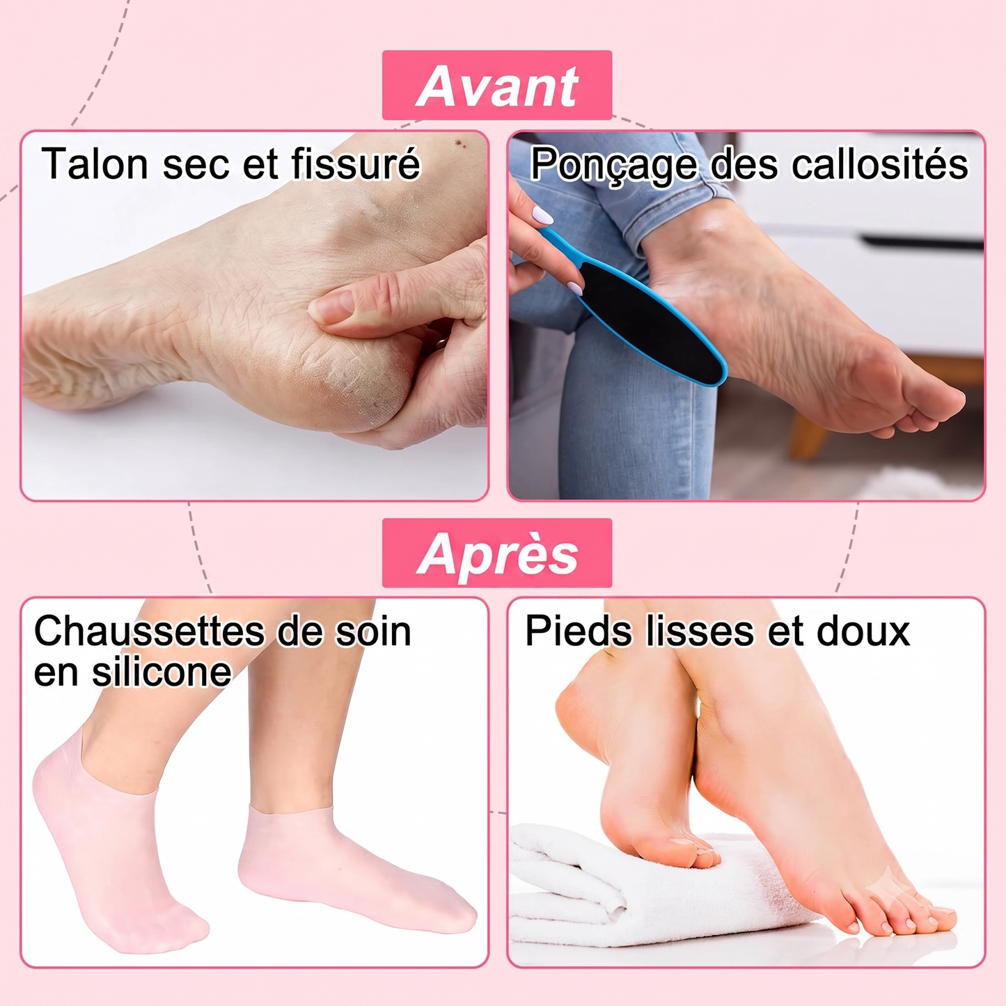 EasyGlowEasyGlow – Utilisation simple avec votre crème pour des pieds magnifiquement doux