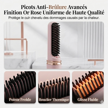 LissGo – La brosse lissante sans fil pour un coiffage nomade et professionnel en toute liberté