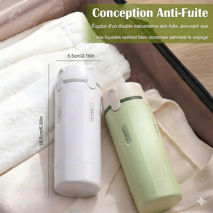 Set de Bouteilles de Voyage 4-en-1 – Solution Compacte & Anti-Fuite – Accessoire Indispensable pour Trousse de Toilette