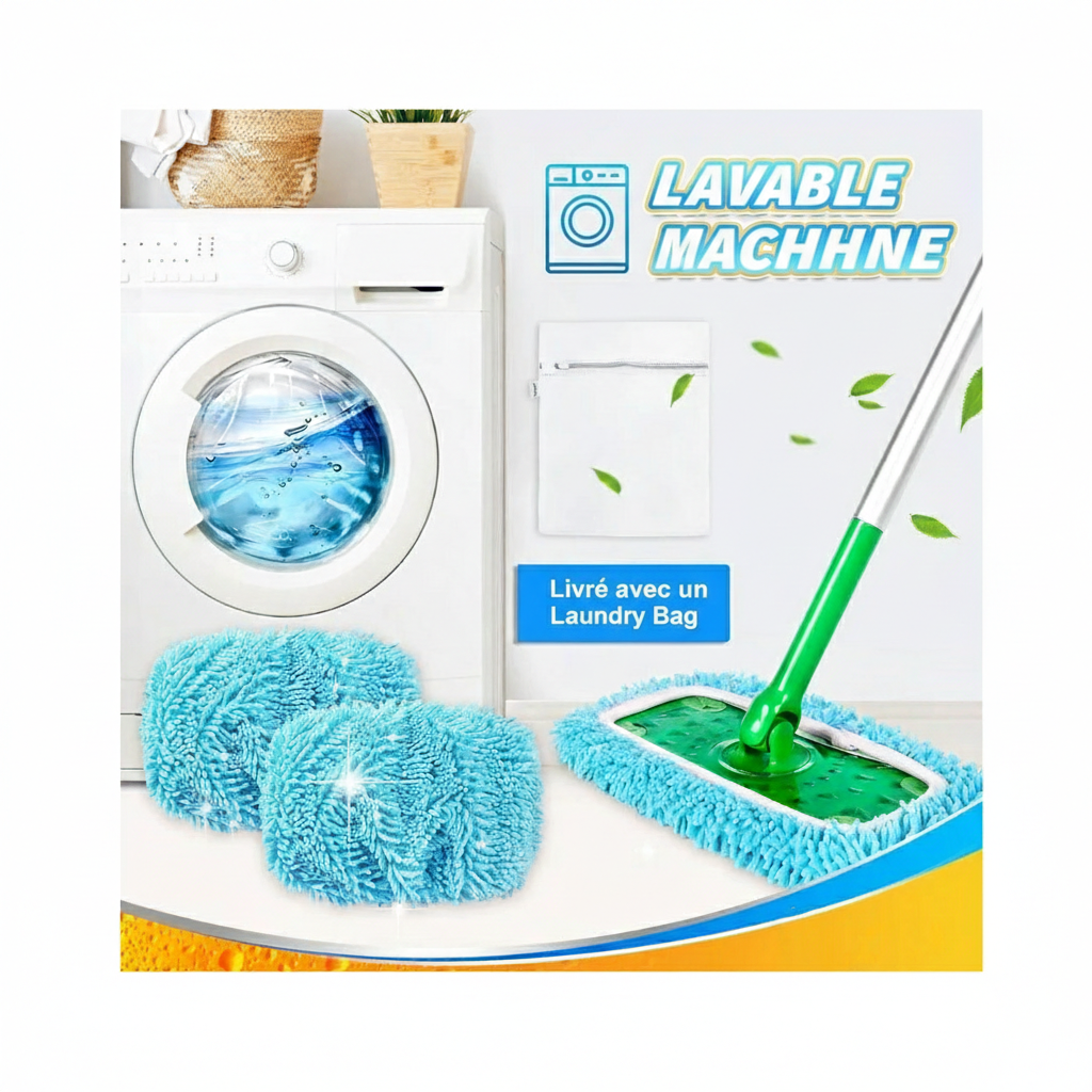 EcoMop™ – La serpillère infinie pour un sol impeccable. (4 pièces)