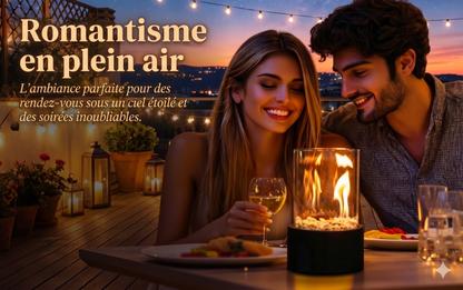 LumiFire – La cheminée de table au bioéthanol à flamme panoramique
