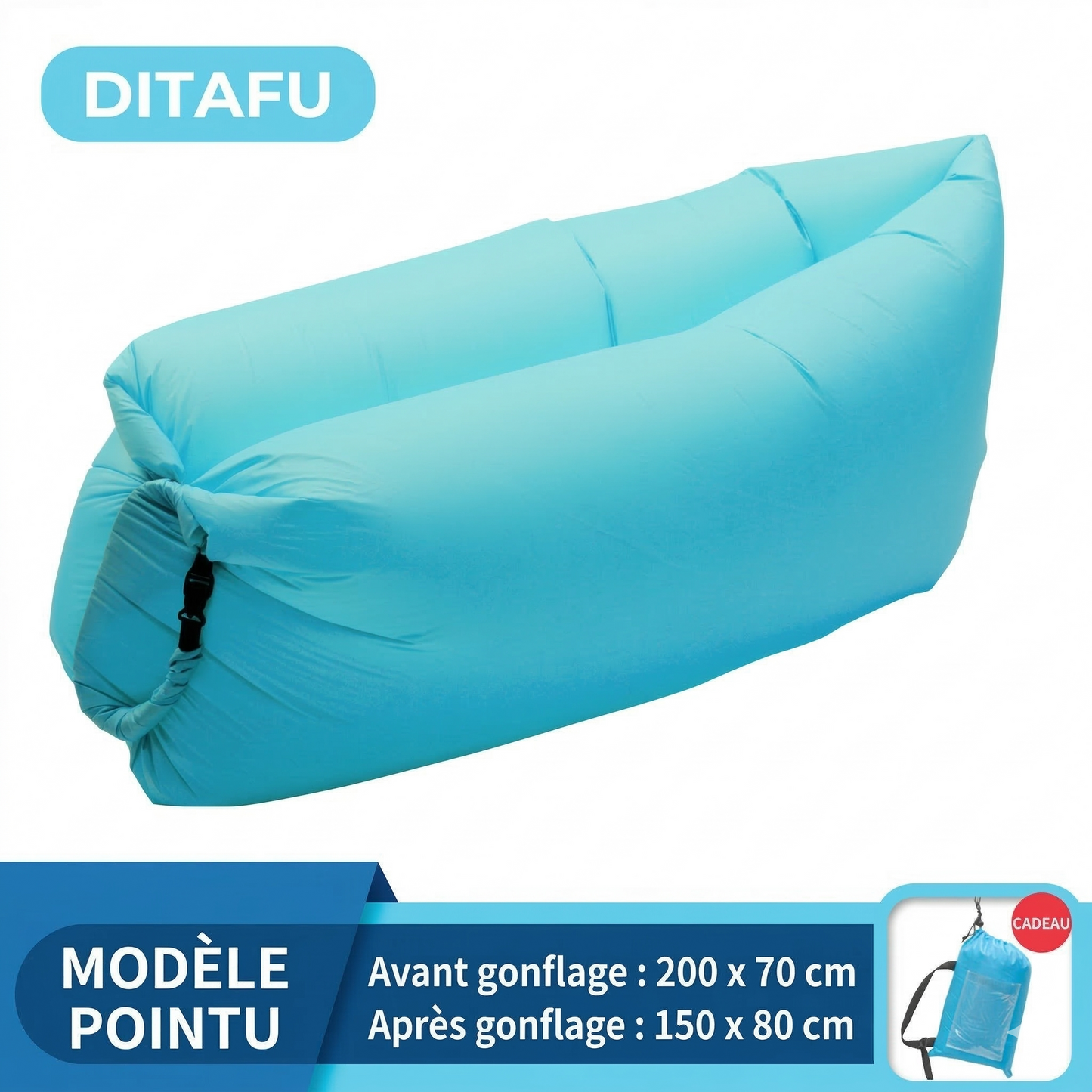 TerraVague™ – Sofa gonflable polyvalent pour terre et mer