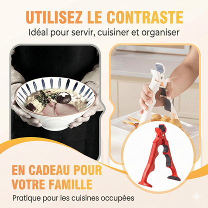 MultiGrip™-Pince de Cuisine 3-en-1 : Ne vous brûlez plus jamais les mains