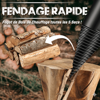 WoodSplit Pro – Le foret fendeur de bûches pour un travail rapide et sans effort