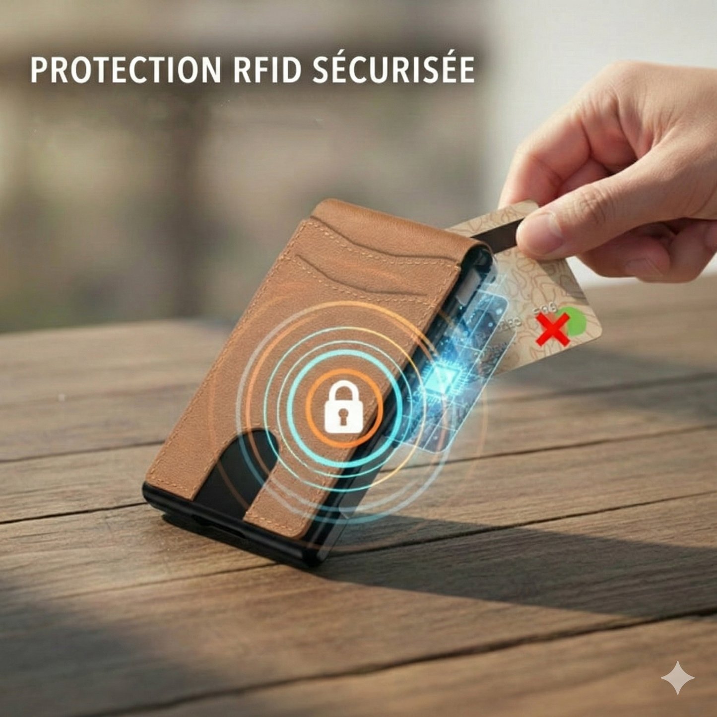 AirTrack™ – Portefeuille intelligent avec éjection fluide et slot AirTag