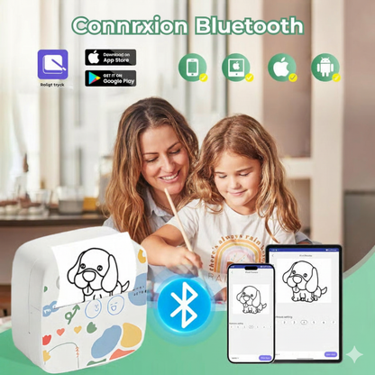 PocketiPrint™ – Impression thermique HD instantanée et sans encre Plus 3 rouleaux d'autocollants colorés