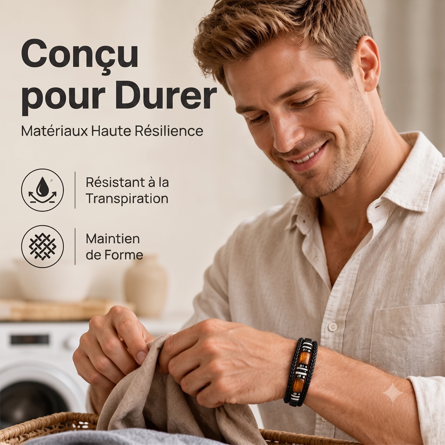 TigerStyle – Bracelet en cuir PU et œil de tigre pour une allure brute, puissante et raffinée