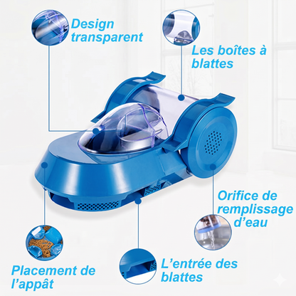 RoachTrap Pro – Le piège à cafards réutilisable et confiné pour une maison saine  （10 paquets d'appâts offerts）