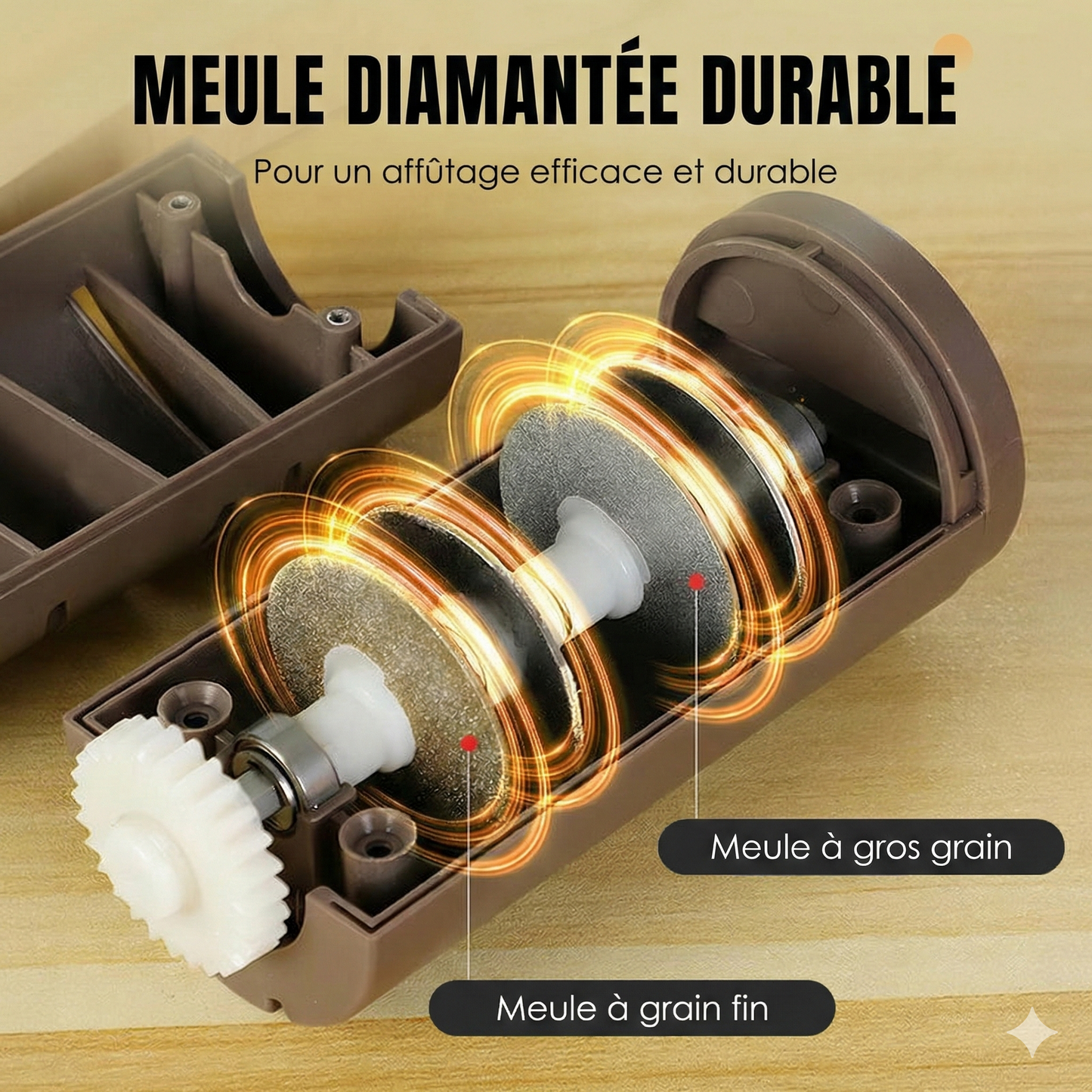 SharpFast™ – Le tranchant rasoir en un clin d’œil