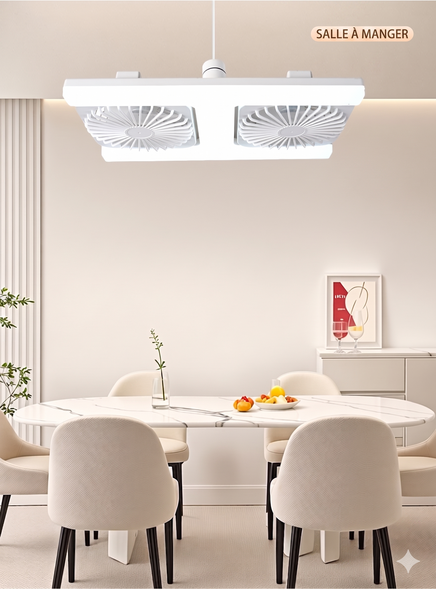 LumiAi – Le design 2-en-1 moderne pour allier éclairage LED et ventilation rafraîchissante