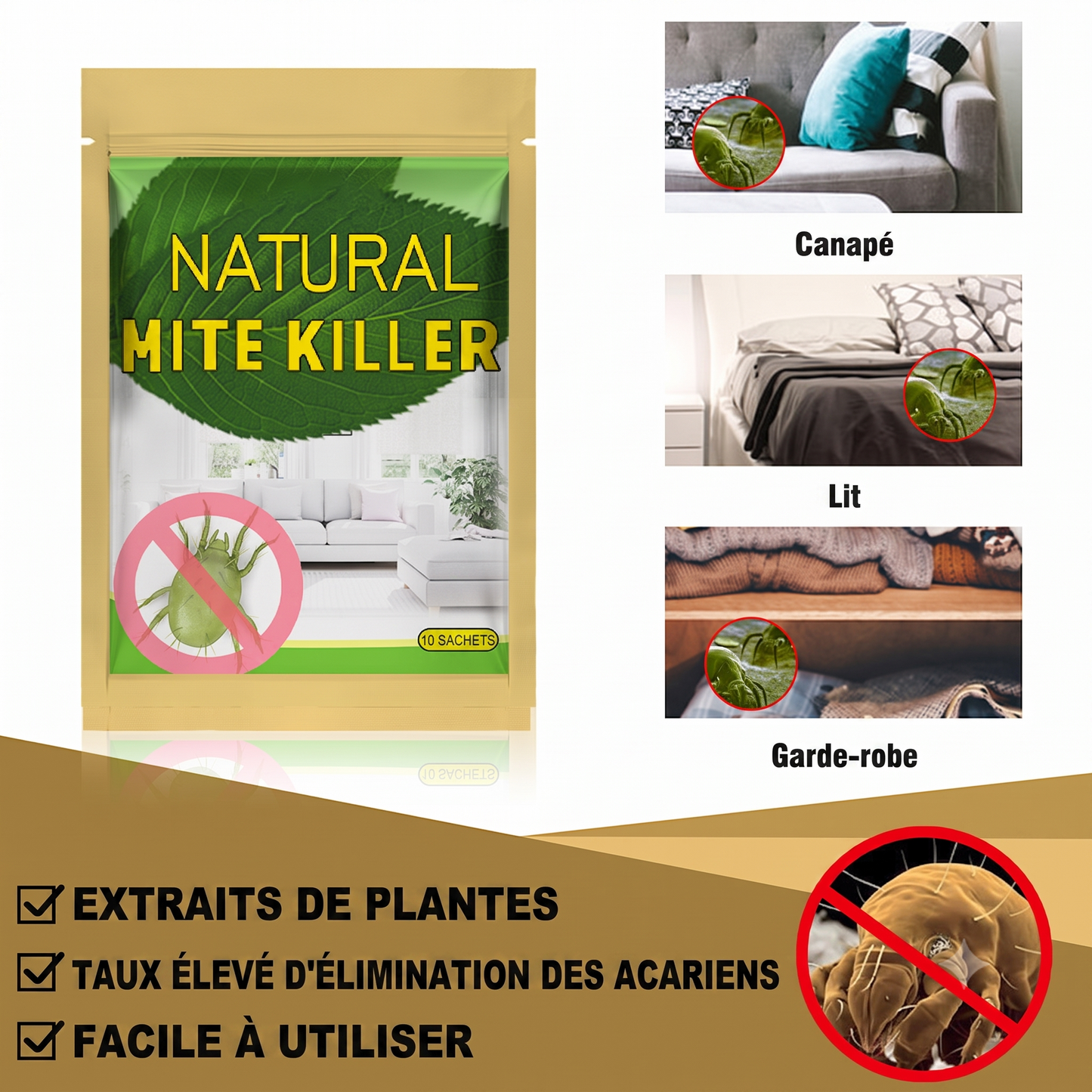 AcarZen – Sachet anti-acariens naturel et sûr