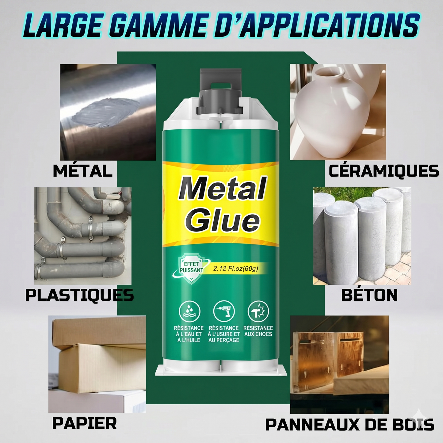 WeldFree Pro – La colle de réparation AB haute résistance pour fixer l'acier, l'aluminium et le cuivre sans soudure