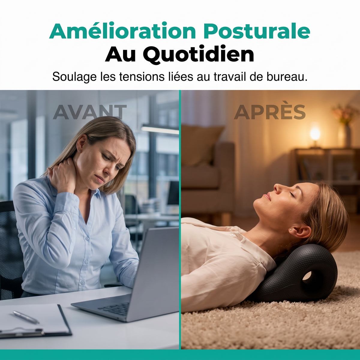 NeckSoothe – Le support ergonomique de relaxation par gravité
