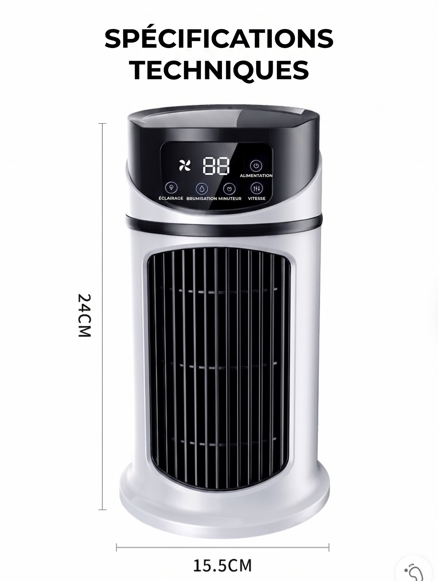 BreezeCube – Le refroidisseur d'air 3-en-1 portable et silencieux