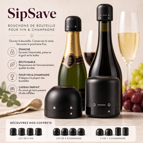 VinoSave – Version classique idéale pour préserver les arômes de vos vins rouges, blancs et rosés